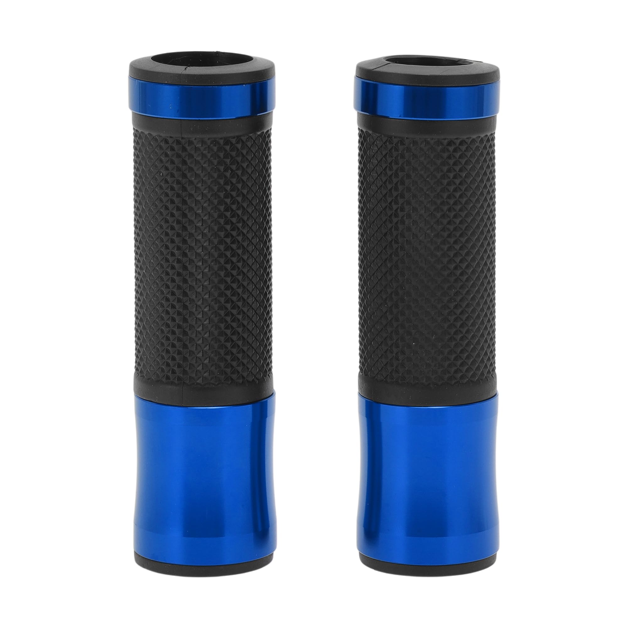 HOPESPANNER 7/8" 22mm 15/16" 24mm Universal Motorcycle Hand Grips Cover Aluminum Alloy Rubber Handlebar Grips for Motorcycle Scooter Bicycle ATV Blue