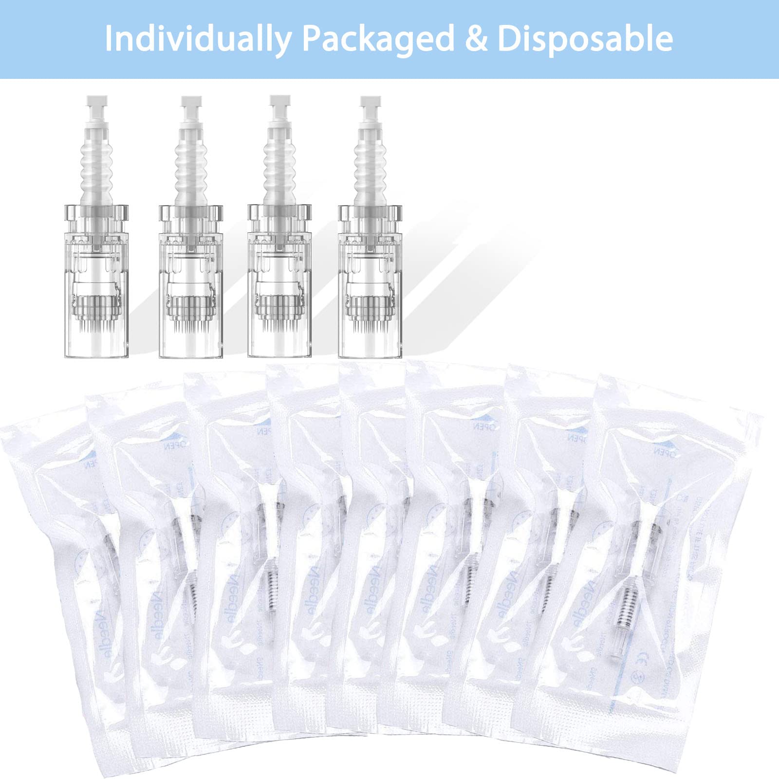 20 Pezzi 36 Dermapen Microneedling Aghi Needles Cartucce Per Aghi Derma Pen Micro Nano Needling Per Penna Con Aghi Confezionata Singolarmente Per Auto Electric Deep Microaghi Derma Pen
