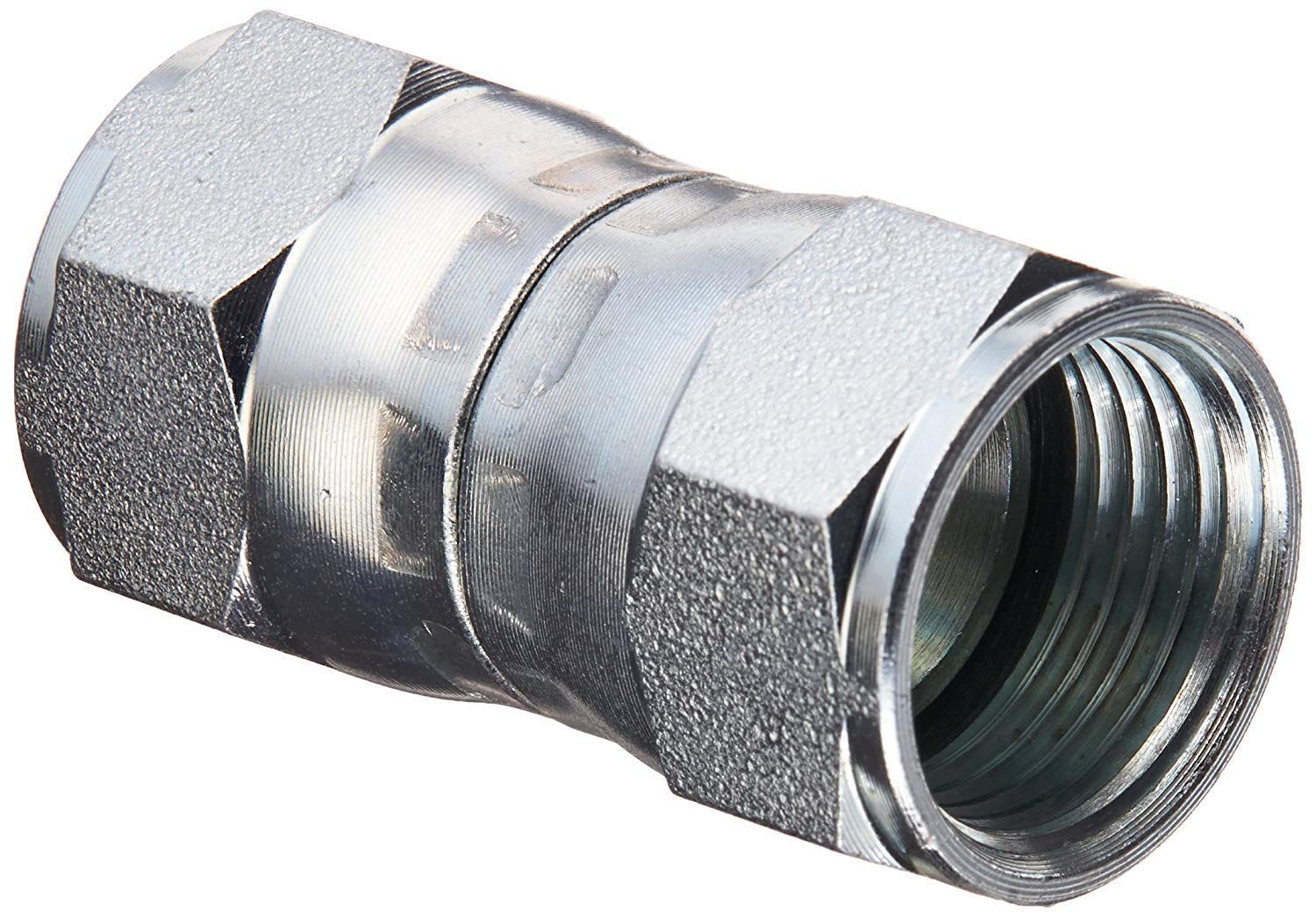 6565-24-24 Hydraulic Adapter 1 1/2" Female JIC Swivel X 1 1/2" Female JIC Swivel Carbon Steel