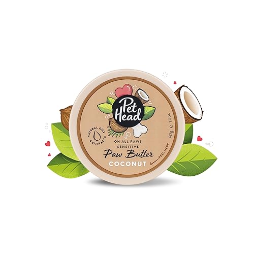 Pet Head On All Paws Coconut Paw Butter | Soothes & Nourishes for Soft Crack-Free Paws and Noses | Paw Moisturizer Balm | Vegan | Lick-Safe | Gentle Formula for Puppies | Made in USA | 1.4 oz. - Coconut - 1.4 oz