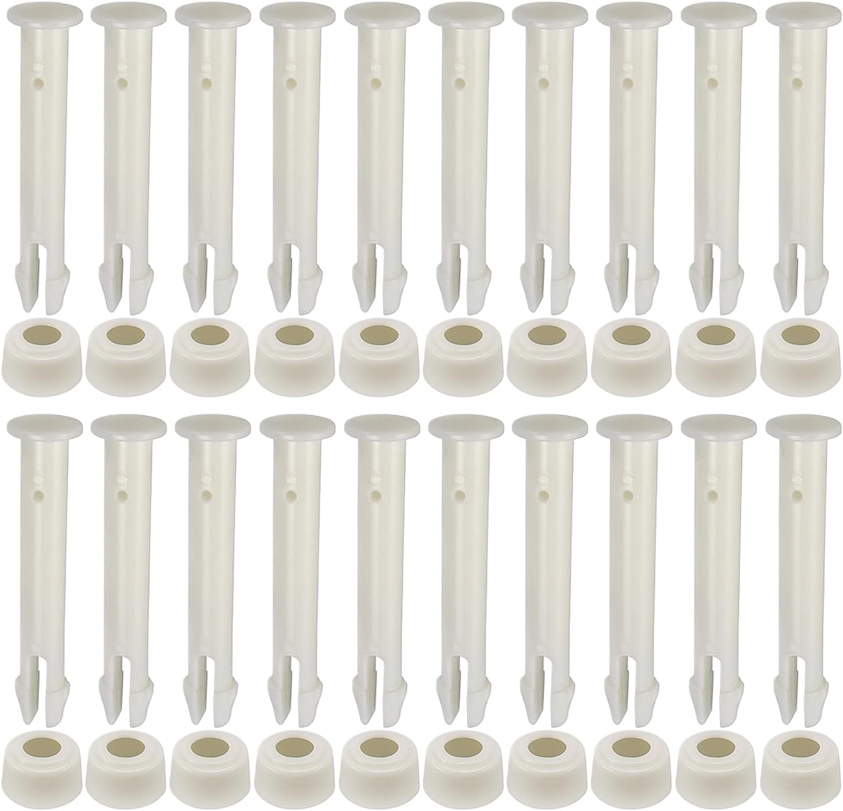DRSUMLF 20 PCS Plastic Pool Joint Pins and Pool Seals for Pool Replacement Parts, 2.36" Long T Joint Replacement Pins for Pool, For Intex 13 to 24 FT Round Metal Frame Pools