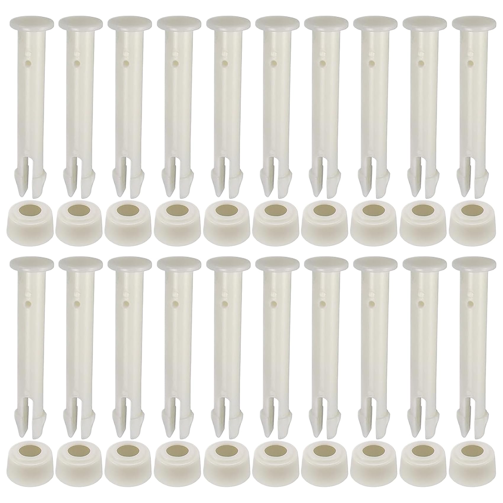 DRSUMLF 20 PCS Plastic Pool Joint Pins and Pool Seals for Pool Replacement Parts, 2.36" Long T Joint Replacement Pins for Pool, For Intex 13 to 24 FT Round Metal Frame Pools