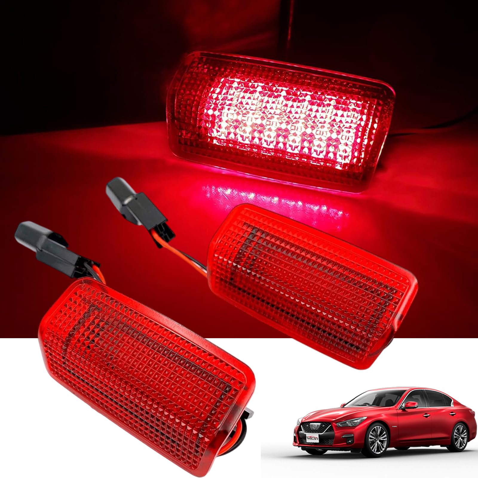 Amazon.co.jp: 日産 スカイライン V36 V37 LED カーテシランプ 純正 