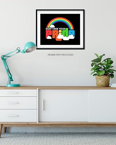 Miniatura 4 de Don't Hide Your Pride - Arte de pared de accesorios LGBTQ - Derechos LGBTQ - Decoración de orgullo gay - Regalos de orgullo LGBTQ - Señales de