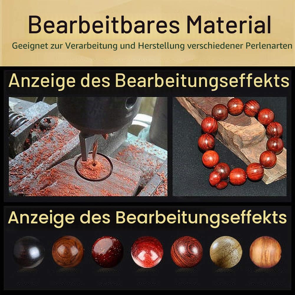 Holzperlen-Hersteller, 6–25 mm Hartmetall-Fräser-Bit, Kugelblatt-Bohrer, Holzbearbeitungswerkzeug-Set für Perlenbohrer, Fräser für Heimwerker, Handwerk, Heimdekoration, Schmuck, 26 Stück