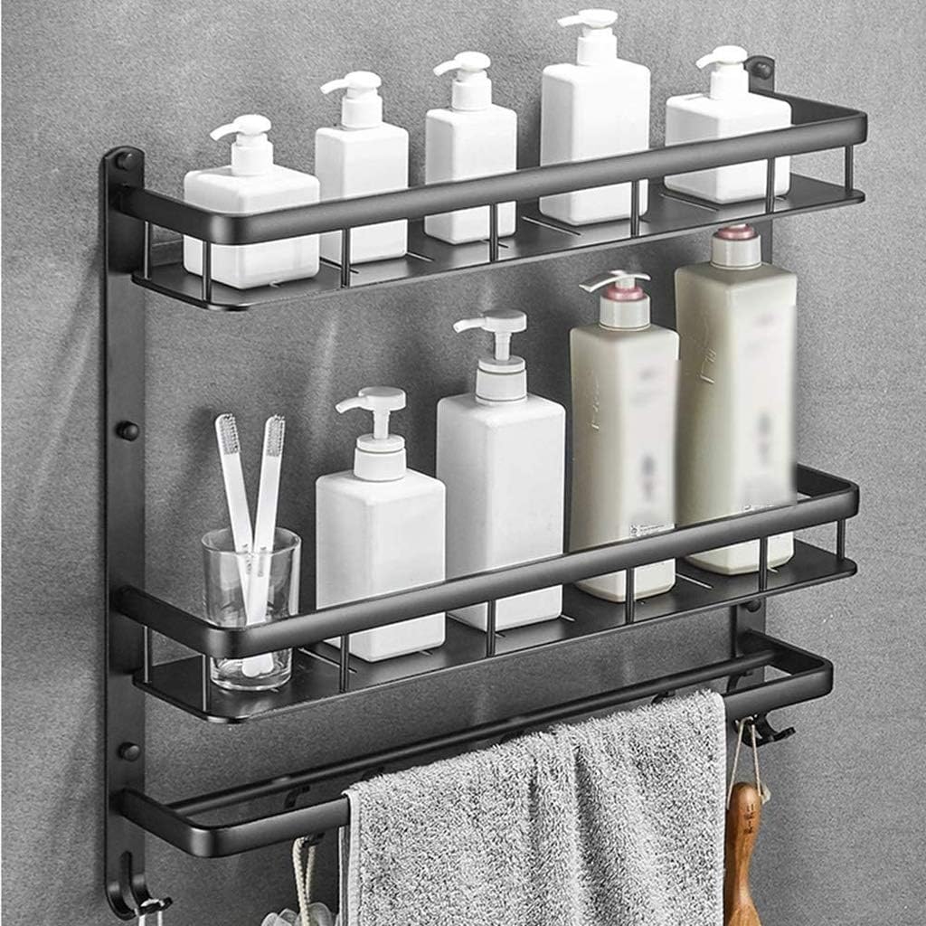 Space Aluminum 2 Tier Compact Bathroom Rack Shelf Rust Proof Storage for