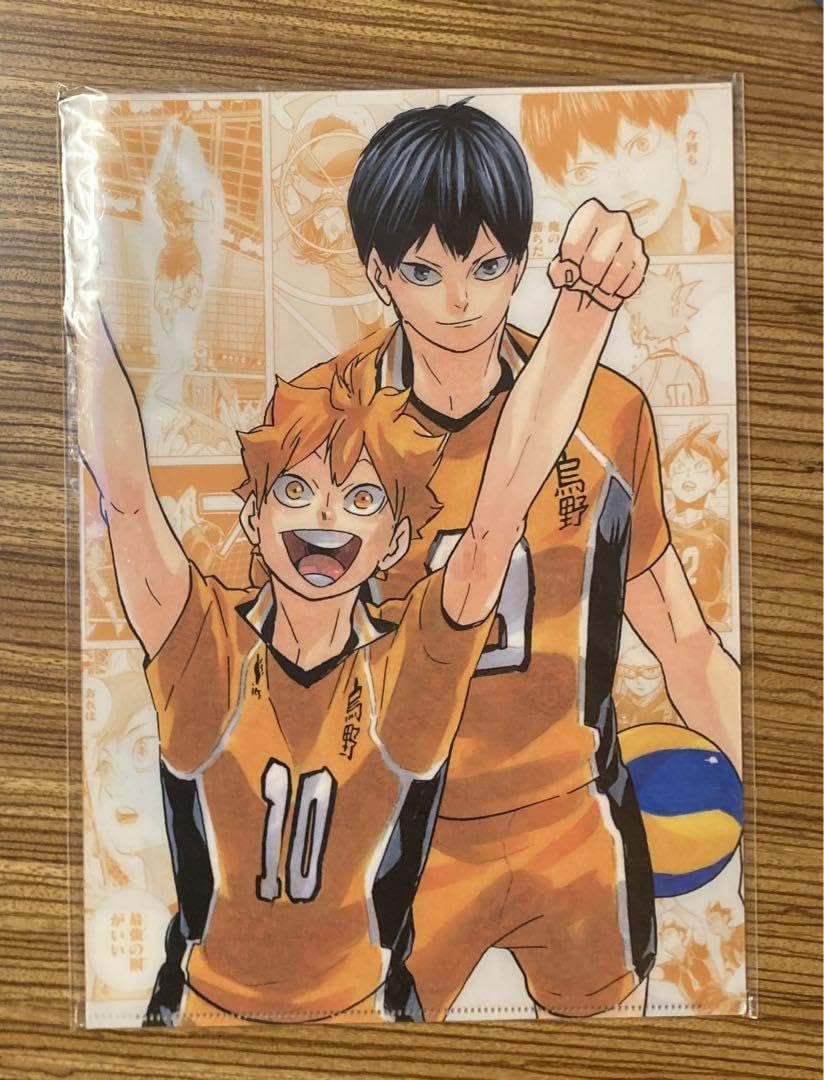 Amazon.co.jp: ハイキュー クリアファイル烏野セット(2枚組)日向影山