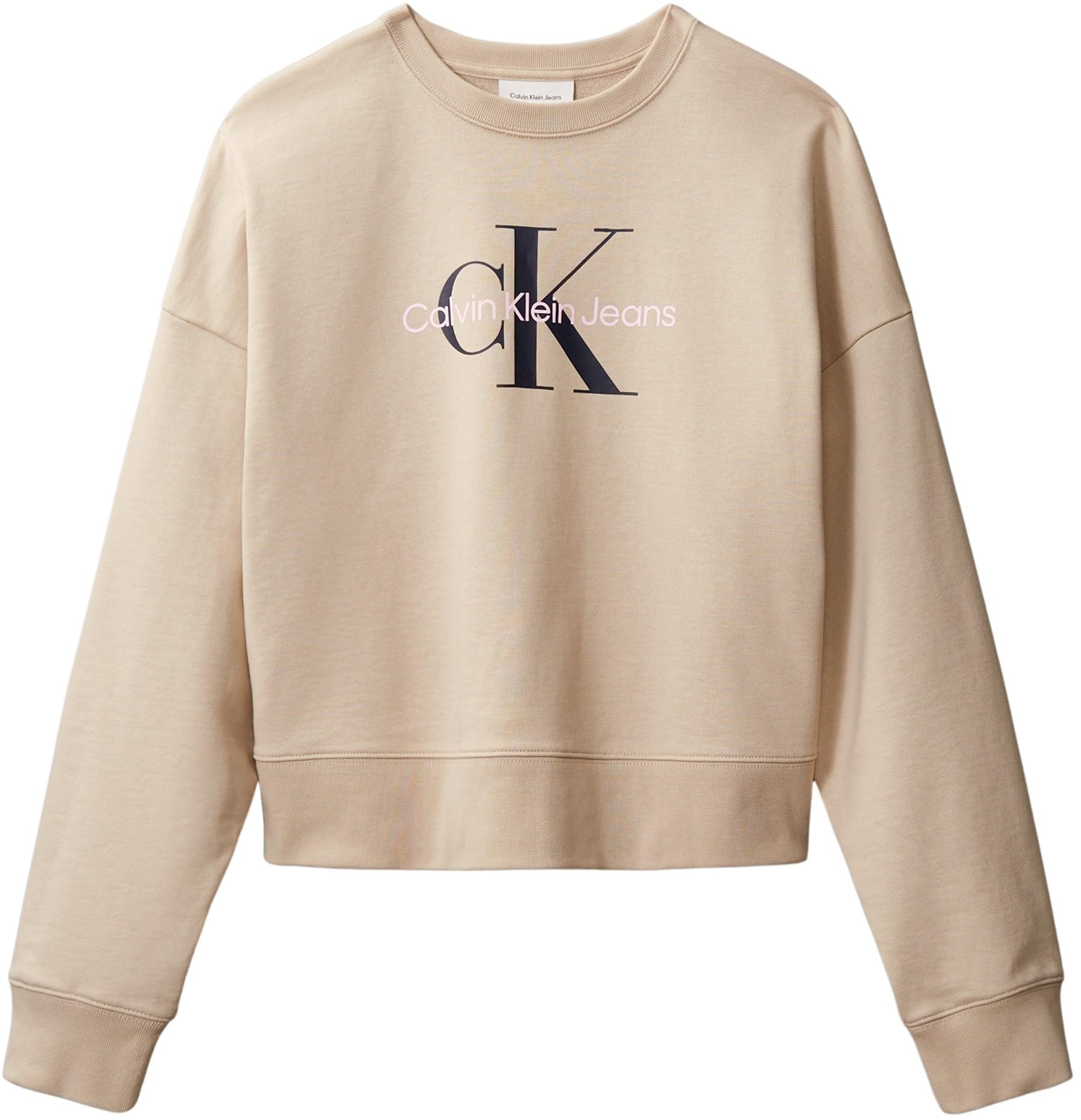 Calvin Klein Sudadera Mujer Monologo French Terry con Cuello Redondo