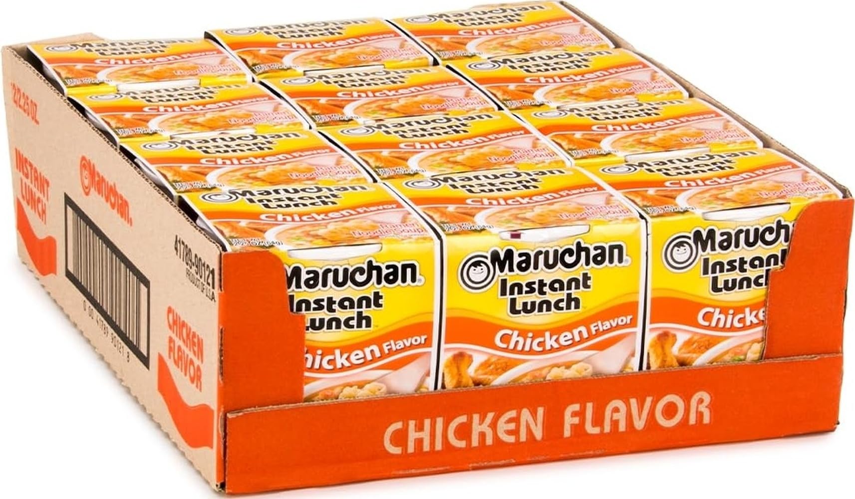 Maruchan Instant Lunch Ramen Noodles, Chicken Flavor – Japanese-Style Instant Noodle Soup, Easy Meal Ready in 3 Minutes – 2.25 Oz. (12 Pack)
