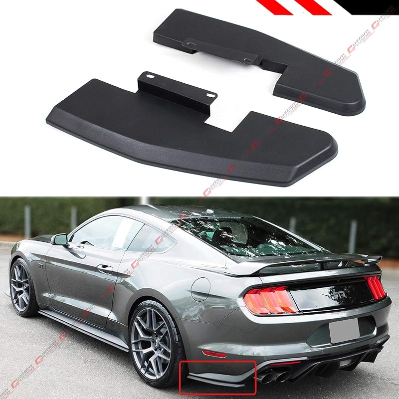Spoiler Lateral do Para-choque Traseiro Cuztom Tuning para Ford Mustang GT e EcoBoost 2015–2021 – 2 peças