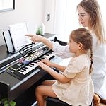 37 Clés Piano électronique pour les enfants, Piano Clavier pour les filles Garçons Âge 3-8 , Enfants Claques de musique avec le livre de musique Bracket Jouets musicaux pour les débutants