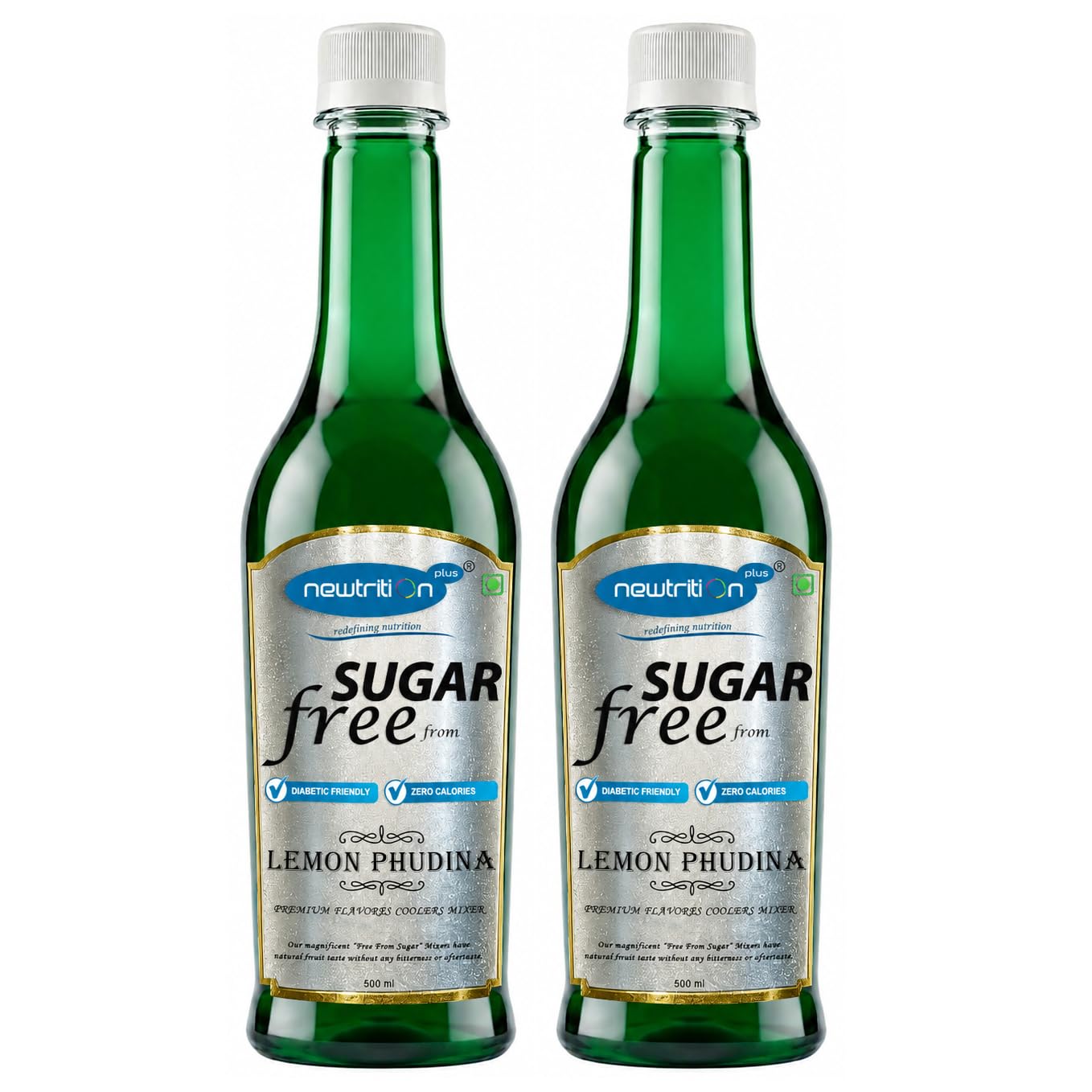 Newtrition Plus Redefining Nutrition Sugar Free Lemon Phudina Mixer Syrup - Pack of 2 (500 ml Each) - Zero Calorie, Diabetic Friendly, Keto Friendly-image-46