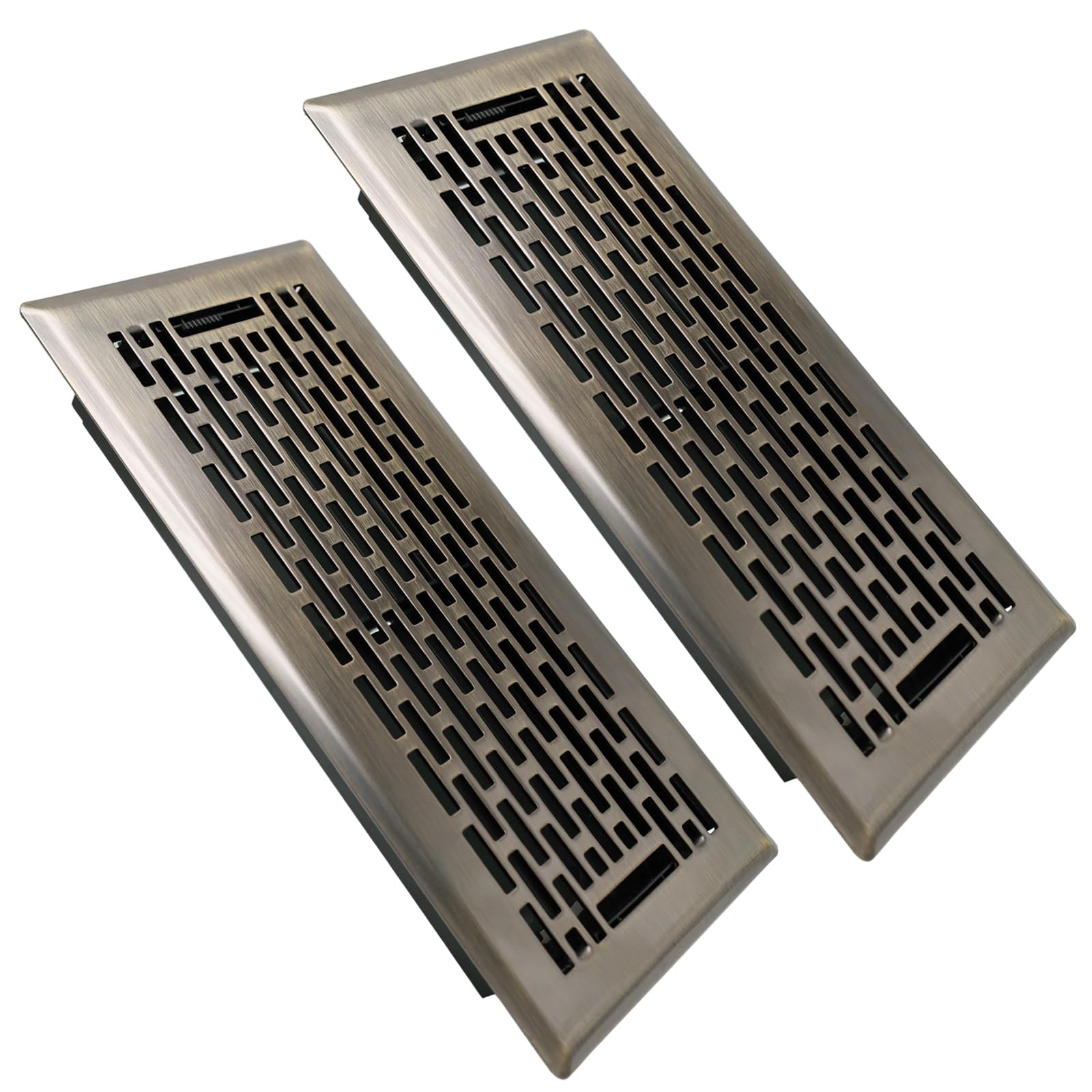 Grille d'aération de sol 10x25 cm en acier pour remplacer les bouches cassées