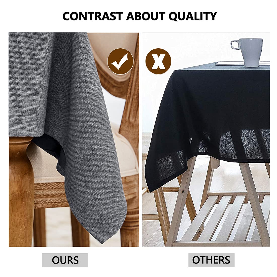 WAITER TREE Tovaglia Impermeabile Tovaglia Rettangolare in Microvelluto per Cucina Ristorante