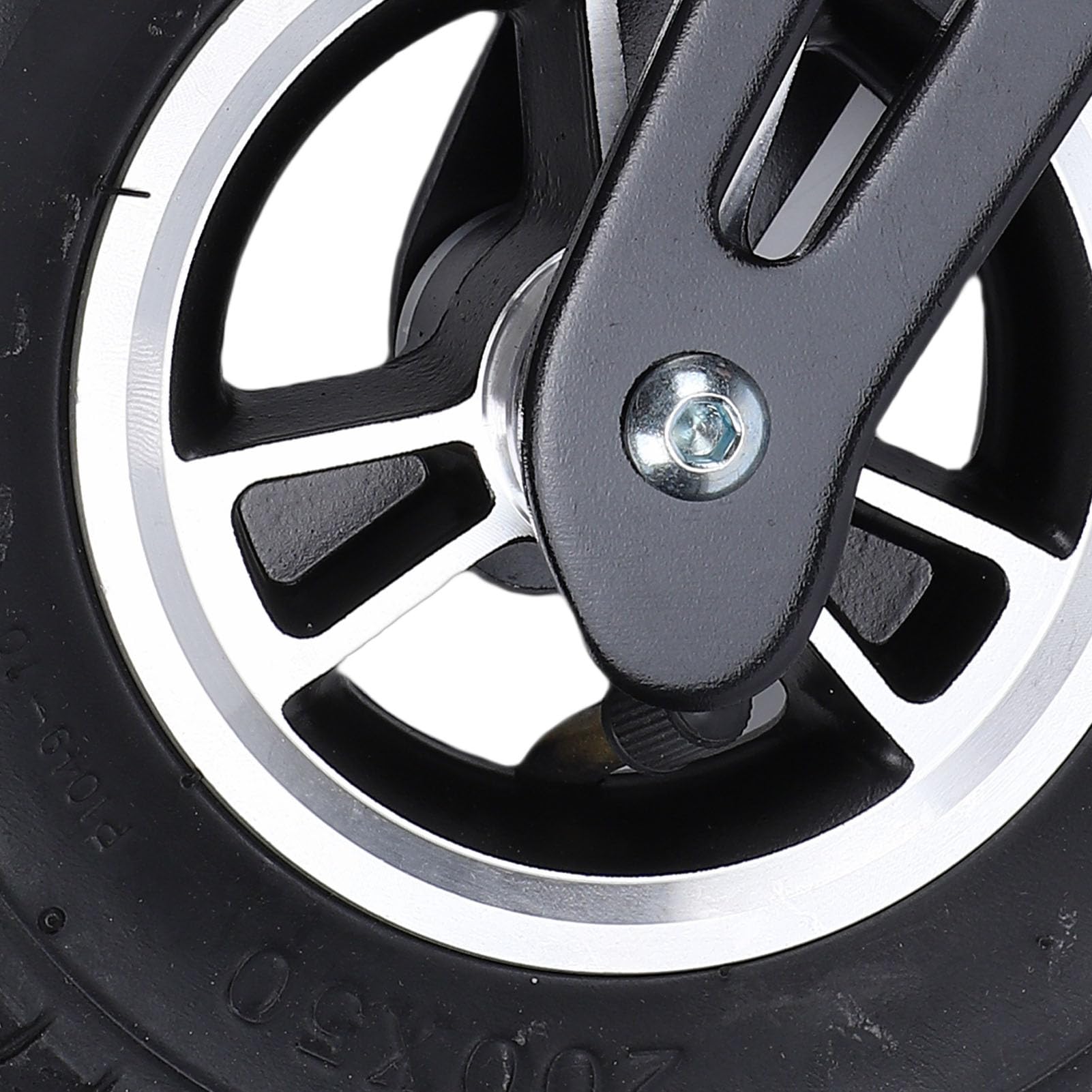 Roue Pivotante, 200 Mm / 8 Po Universelle Roue Pivotante Robuste 36PSI Moyeu en Alliage D'aluminium Caoutchouc Gonflable pour Chariot à Main Chariot électrique