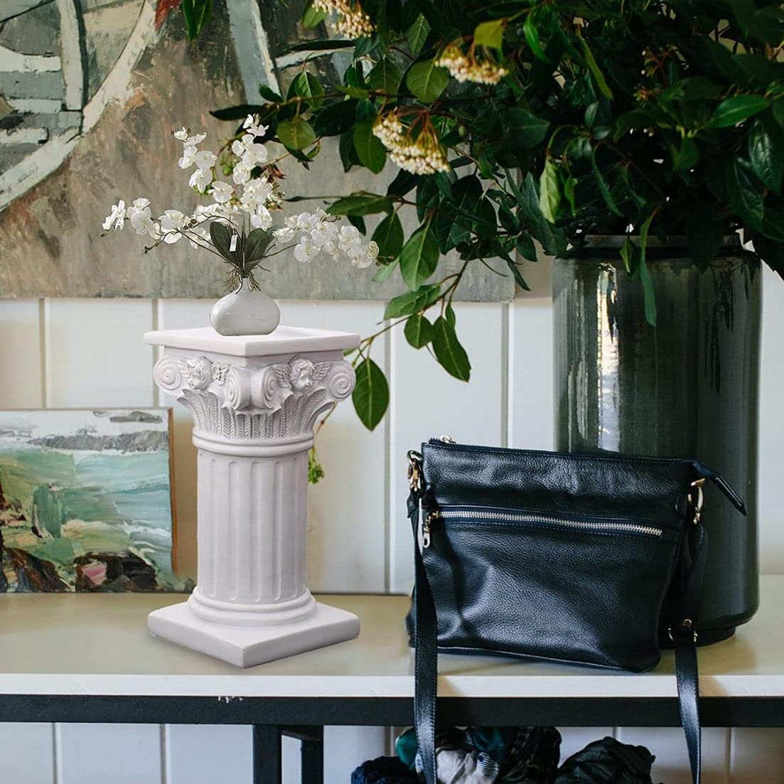 Statue Grecque Décorative En Résine, Piliers Romains, Statues Grecques, Piédestal Blanc Pour Mariage, Décoration De Colonne, Stand De Présentation | Leroy Merlin Colonne Grecque