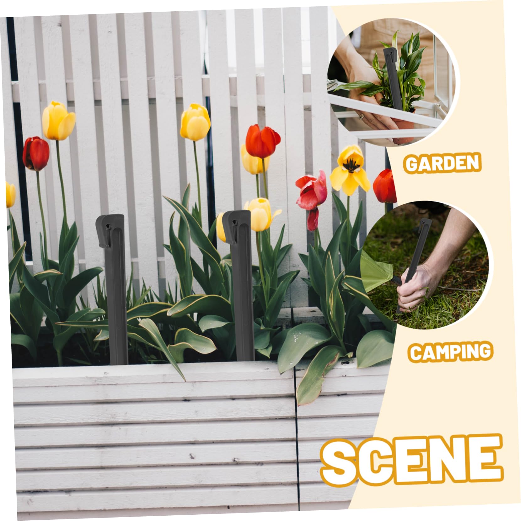 Toyvian 10pezzi Picchetti Per Giardino Resistente Alle Intemperie Per Tende e Bordatura Paesaggistica Design Speciale Per Maggiore Stabilità Del Terreno