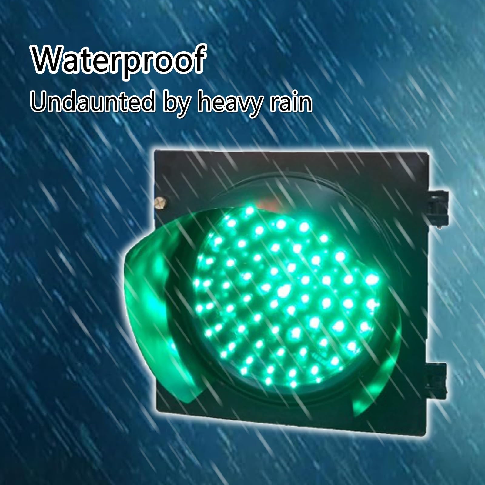 Sygnalizacja świetlna LED, światło drogowe LED, wodoodporny wskaźnik wyłączenia do użytku zewnętrznego, 200 mm (8 cali), żółte, 220 V AC, idealne do stref ładowania, drzwi odpadów