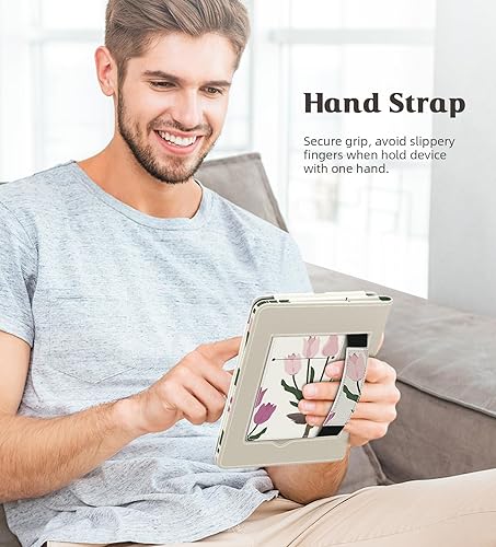 Miniatura 7 de MoKo Funda para Kindle Paperwhite de 6.8" (11 generación-2021) y Kindle Paperwhite Signature Edition, funda delgada de poliuretano con encendido y