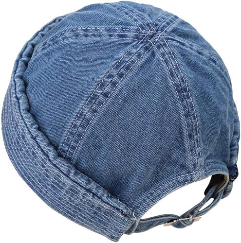 jerague Gorros sin ala con hebilla de cuero ajustable Street Casual Docker Beanie Skull Caps