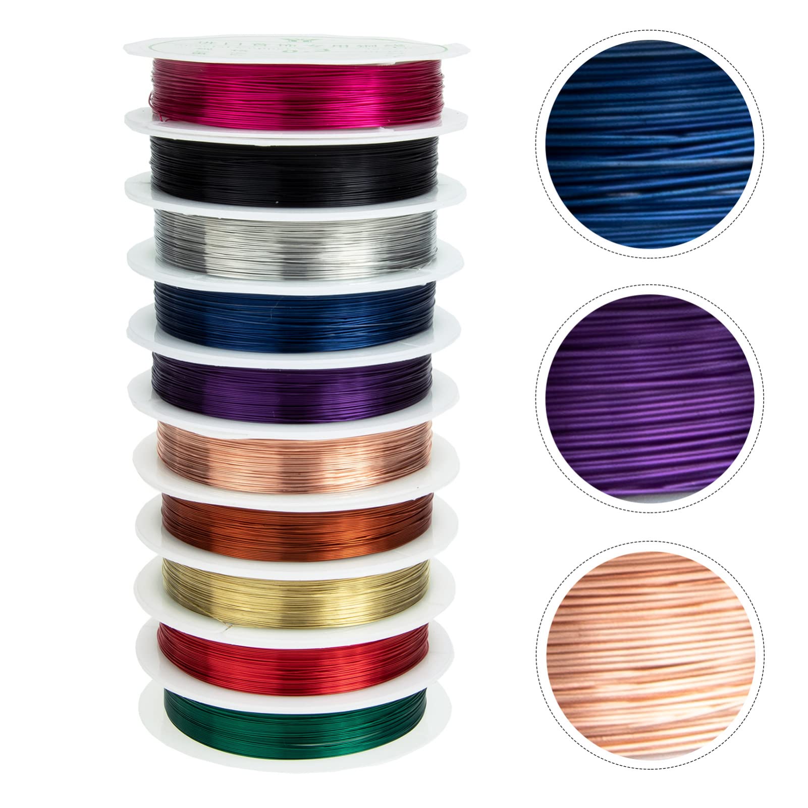 EXCEART 30rollos Cuerda De Alambre De Cobre Para Manualidades De Hilo Flexible Para Fabricación De Joyas Por Para Proyectos De Beading y Diy