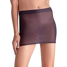 LECHERY Lustrous Sheer Micro Mini Skirt, X-Large, Black