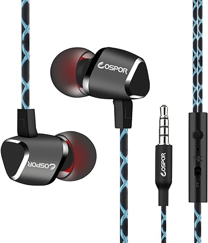 COSPOR auricolari ear con microfono funzione rimozione dei rumori
ambientali super bass adatti all attivit sportiva per iPhone Android
colore grigio : Cuffie con cavo COSPOR auricolari ear con microfono funzione rimozione dei rumori
ambientali super bass adatti all attivit sportiva per iPhone Android
colore grigio : Cuffie con cavo