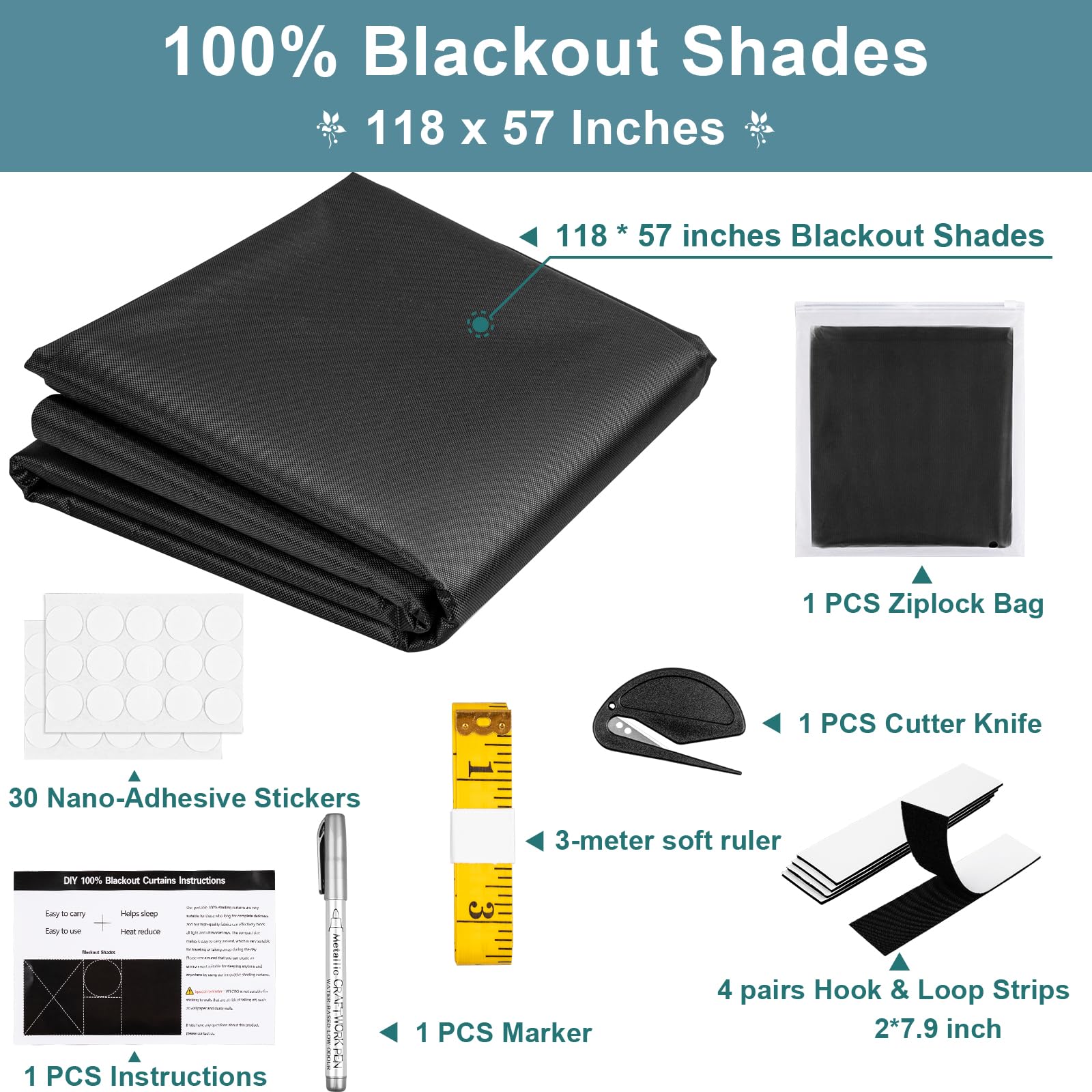 Bekeify Tenda Oscurante Finestre 300×145CM Tenda Oscuranti Interni