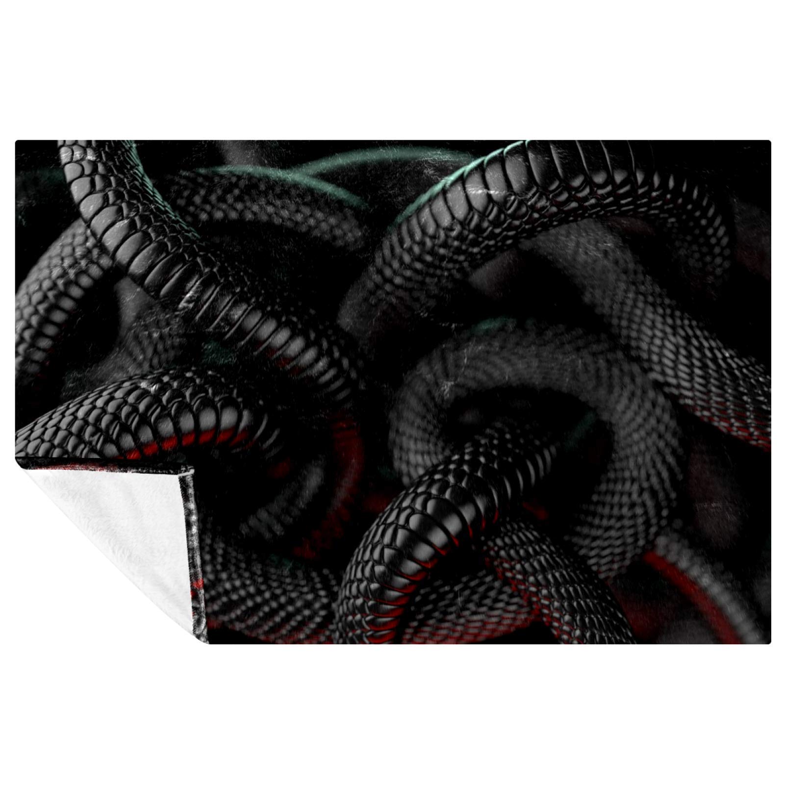 Couverture peau de serpent 150x100 cm douce et chaude pour lit et canapé