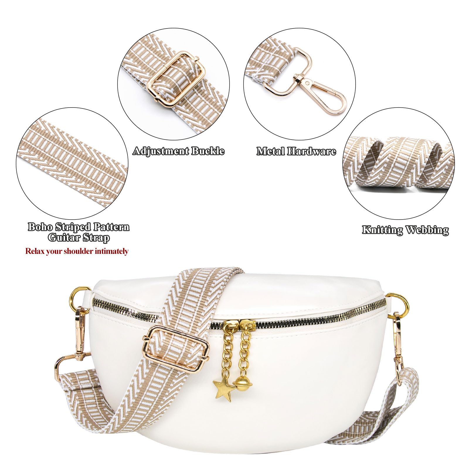 Cinghia Regolabile Per Borsa | Tracolla Larga 3.8cm Donna - Stile Chitarra - Foto 11