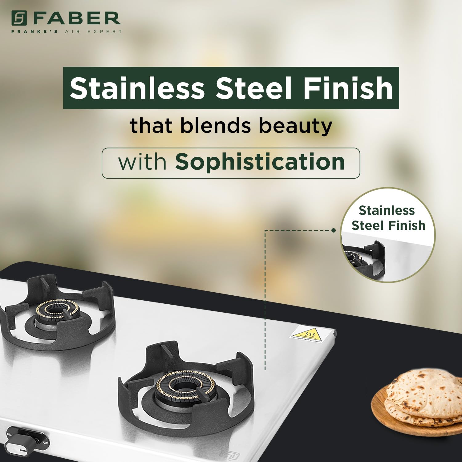 Faber Ember Stainless Steel Cooktop - 3 Burners -5