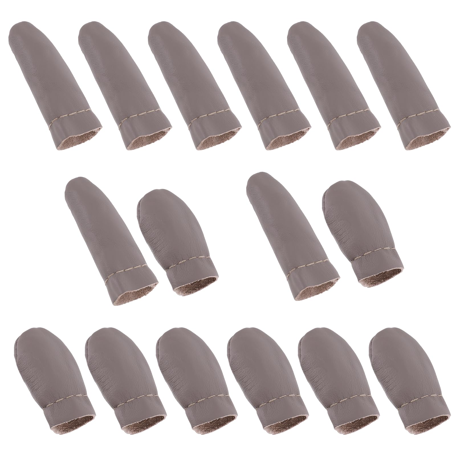 8 Pairs Leather Finger Guards, Needle Felting Knitting Finger Protector Embroidery Crochet Finger Protector Needlework Handmaking Sewing Thimbles Pads for Hand Craft Hand Sewing(Random Color)