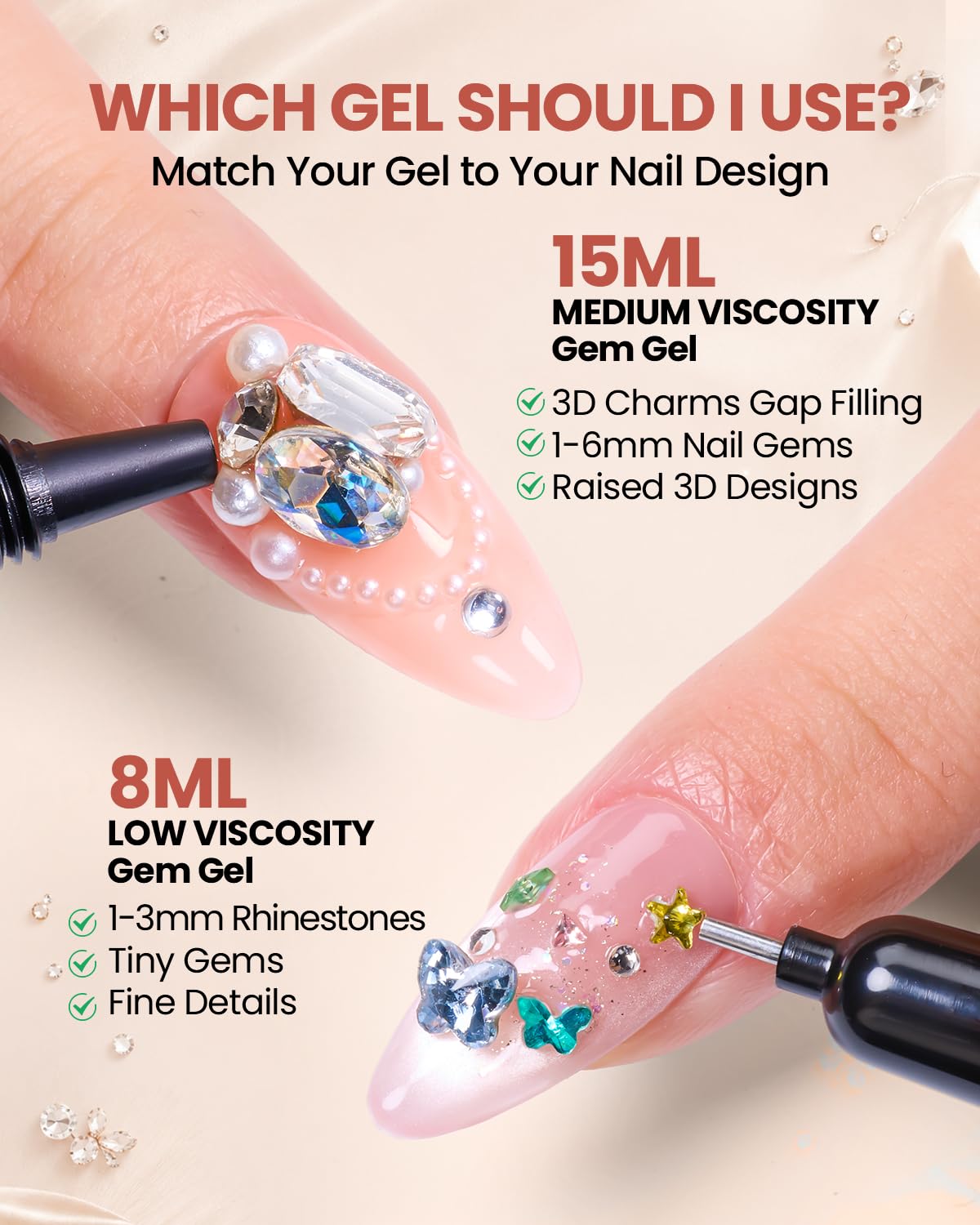 Makartt Nail Rhinestone Glue Kit - Strong Hold Gel -3