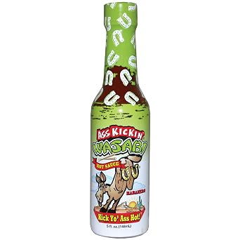 ASS KICKIN Wasabi Horseradish Hot Sauce with Habanero 12 Pack - Perfect Gourmet Gift for the Hot Sauce Fan - Try if you dare