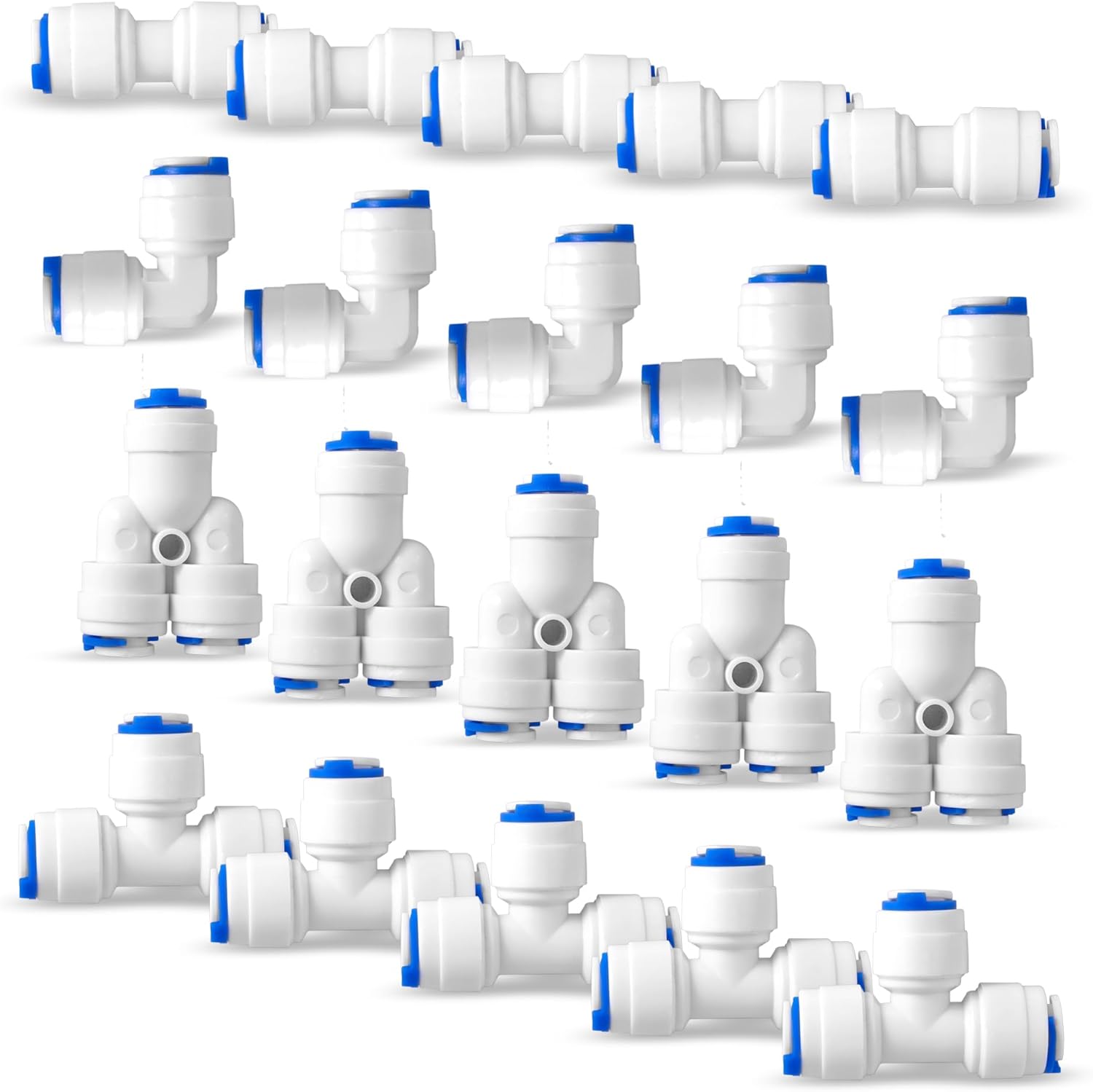Ronaqua 1/4 inch Locking Clips for Quick Connect RO Reverse Osmosis Water Filter Fittings Pack of 50