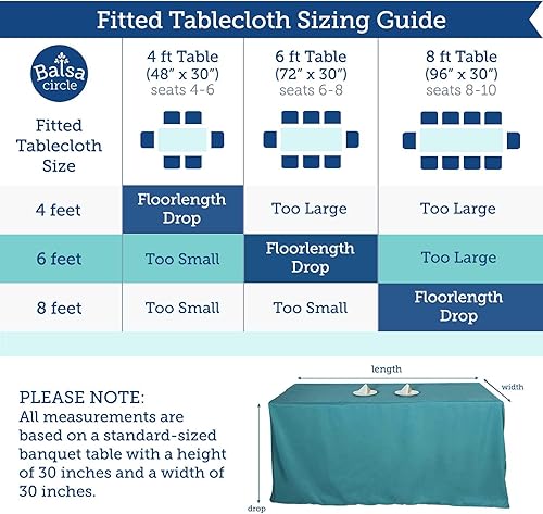 Miniatura 9 de BalsaCircle Mantel de poliéster ajustable azul marino de 6 pies para bodas, fiestas, eventos, mantelería
