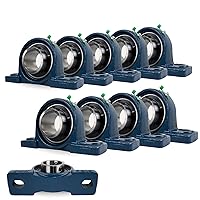 Vista 13 de Jeremywell UCP208-24 Cojinete de bloque de almohada (paquete de 4), orificio de 1-1/2 pulgadas, montaje en brida de 2 pernos, base de hierro fundido