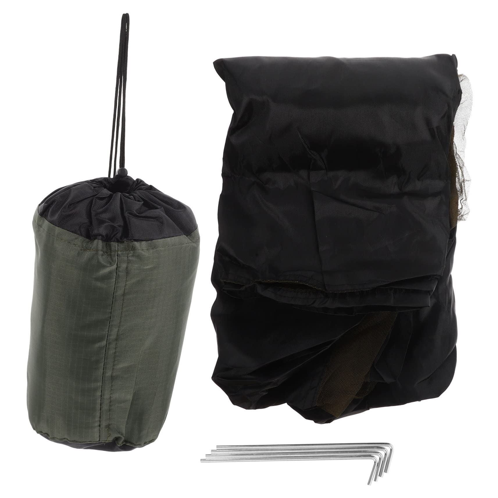 Mosquitera Camping Individual con Puerta de Cremallera Ligera y Portátil para Exterior con Piso y Clavijas de Sujeción para Acampada y Viaje