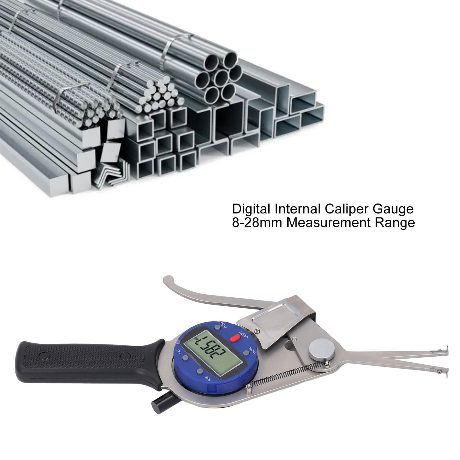 Calibrador de Dial Electrónico de Alta Precisión para Medición de Diámetro Interior y Profundidad de Ranura 8-28 Mm Adecuado para Mecánica y Proyectos de Bricolaje Material ABS
