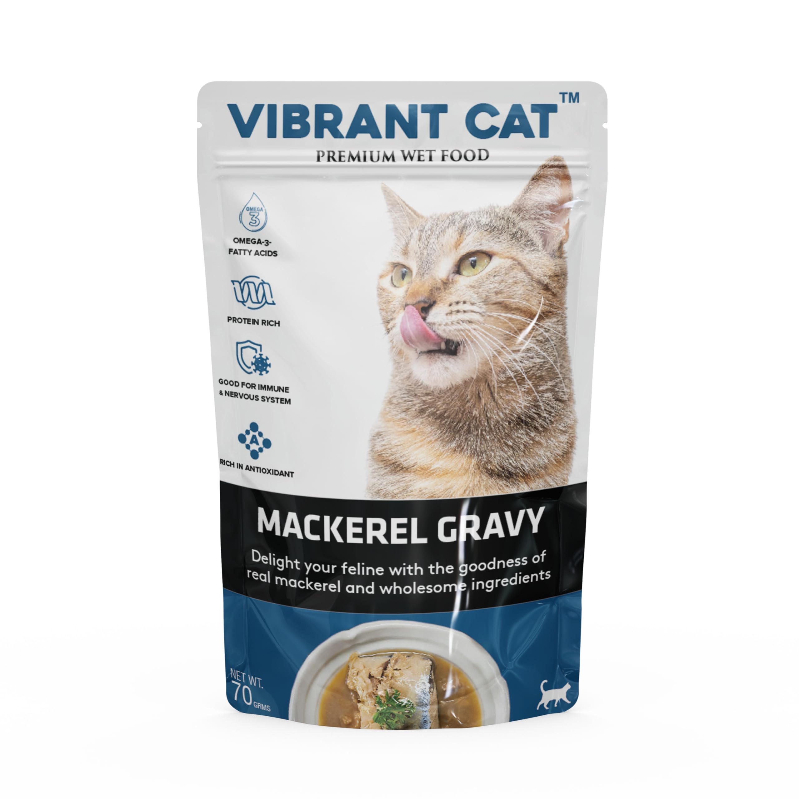 Premium Wet Cat Food, Mackerel Gravy, (Pack of 15)-image-18