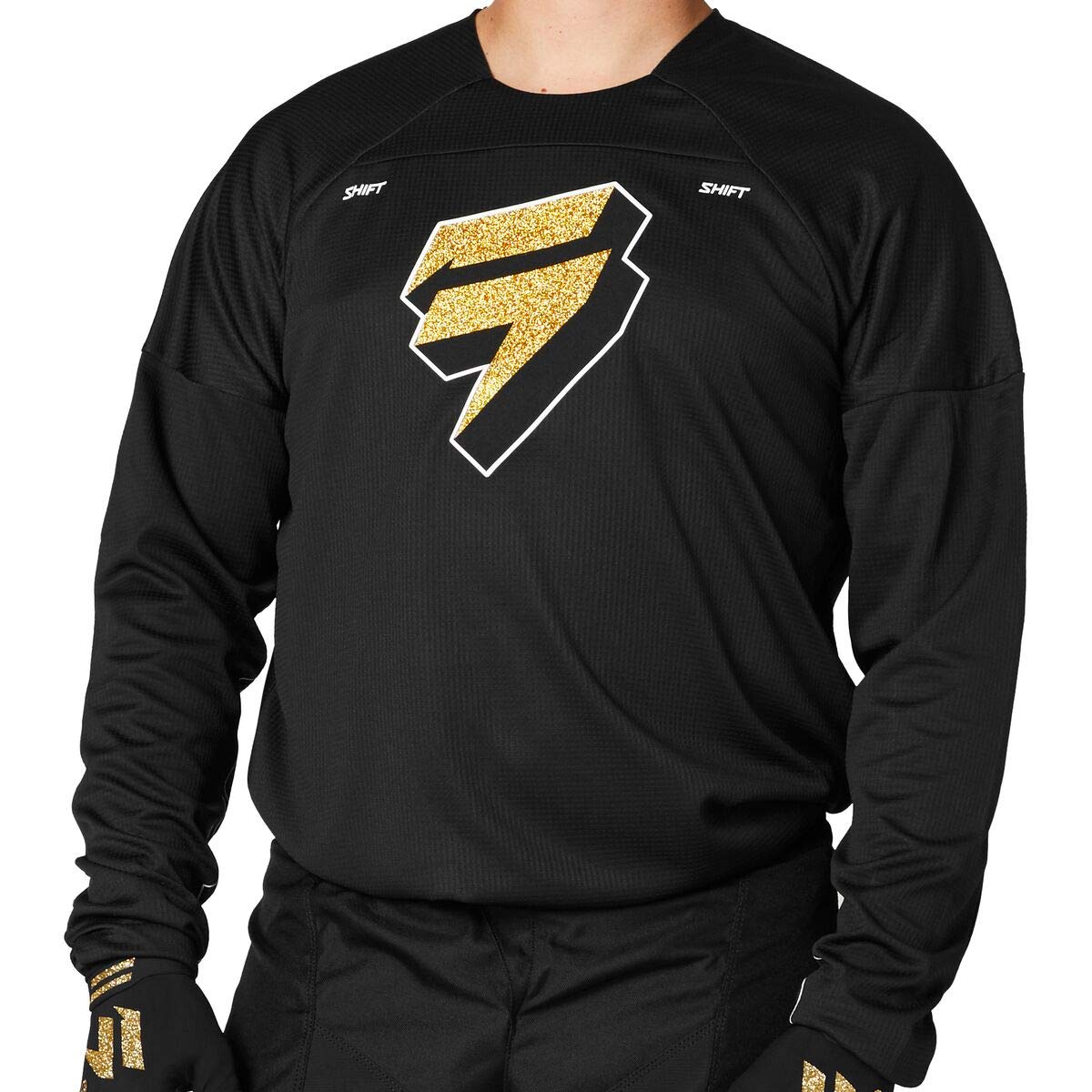 SHIFT 2021 White Label Jersey - Flak (Medium) (Black/Gold)