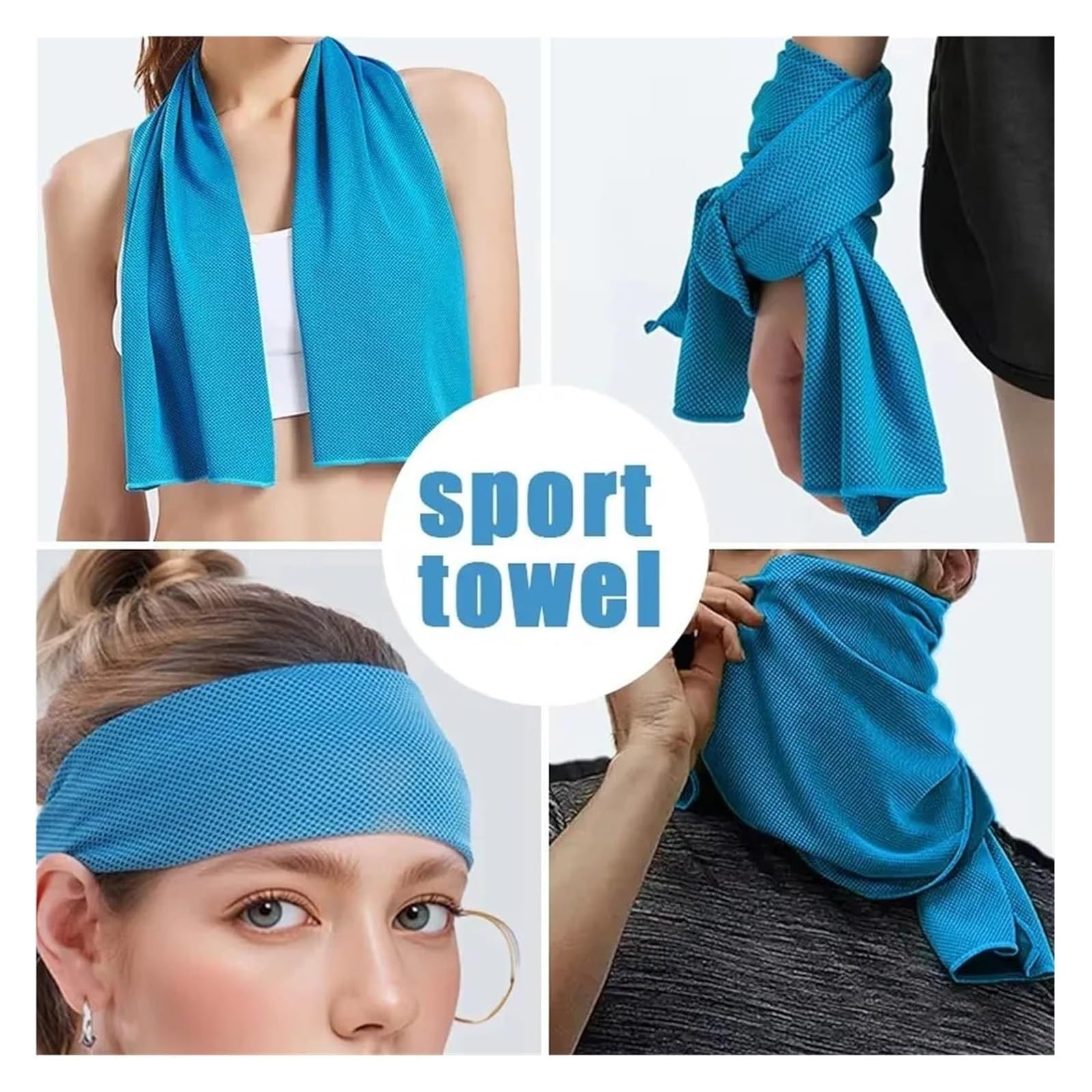 Asciugamano rinfrescante in tessuto in microfibra | Multicolor: for Sport E Fitness, 1/3/4 pz(Random Color 3pcs)