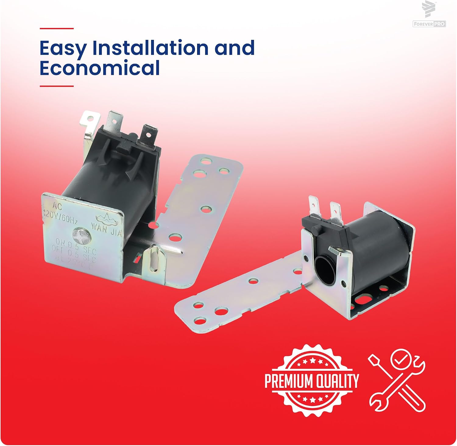 ForeverPRO WD21X10268 for GE Dishwasher Drain Solenoid Kit, Durable & Easy to Install, Compatible with GE Dishwasher Drain Solenoid and Bracket Kit WD21X10071 1263990 165D5478P002 AH1481923