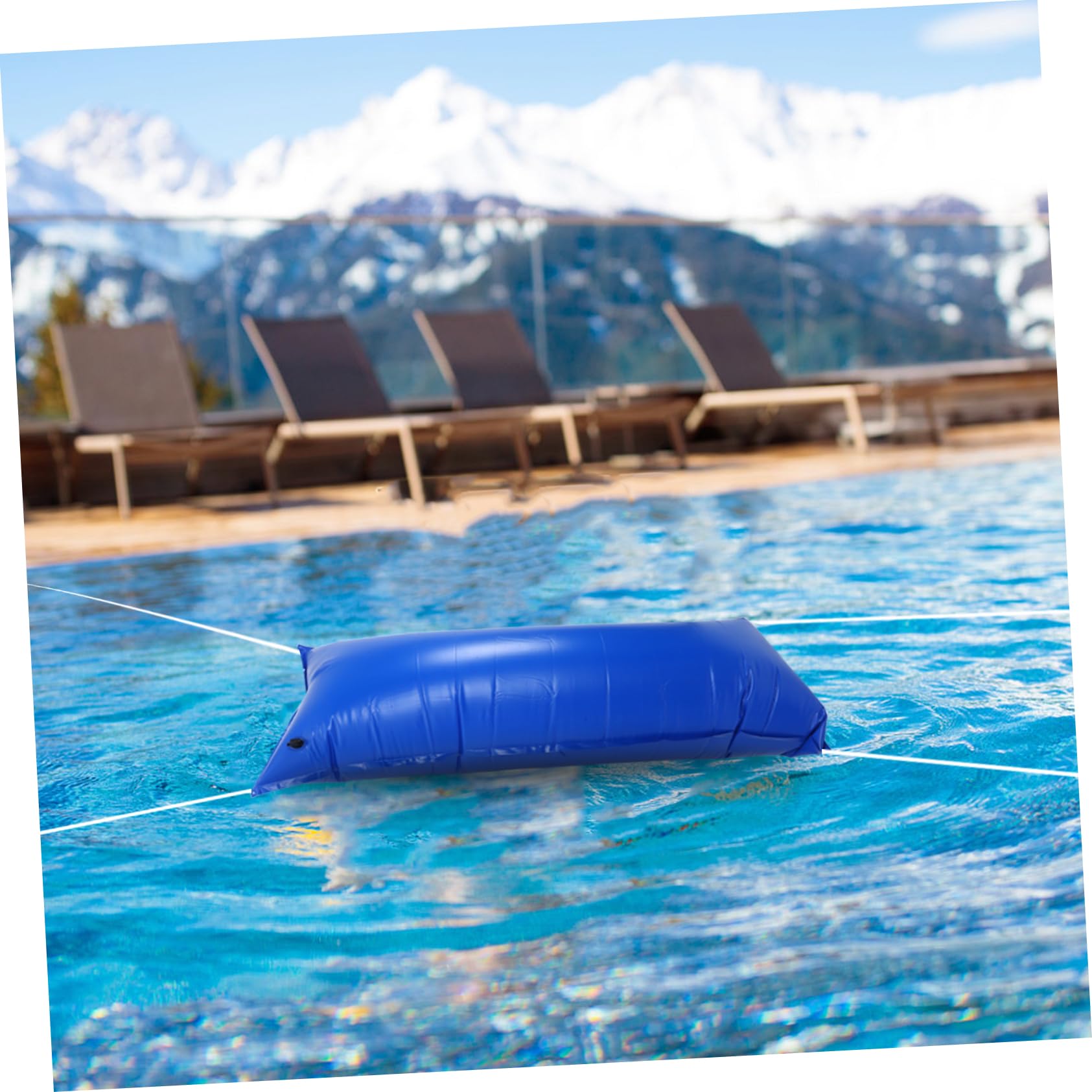 Oreiller de Fermeture de Piscine Hivernale XXL en PVC Bleu 1 PC