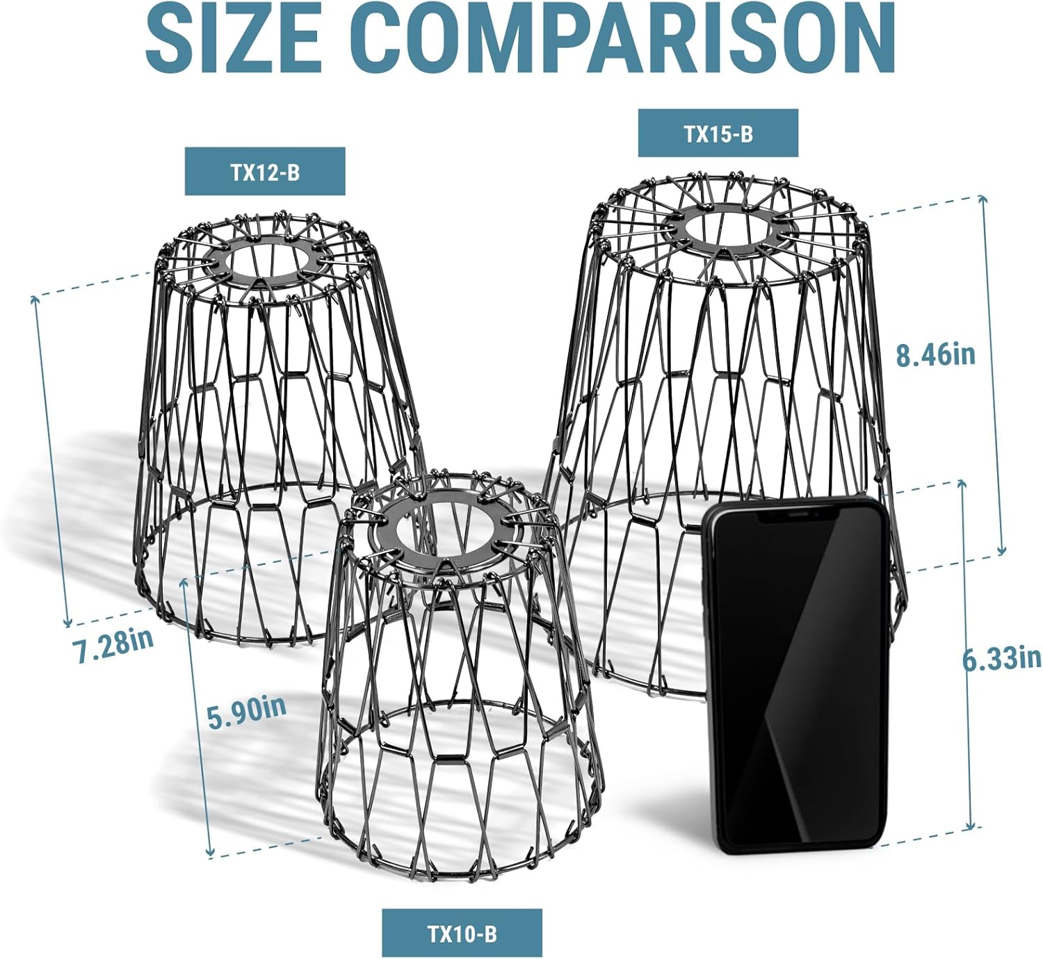 KOSTA Pendant Light, Hanging Light Fixtures with Metal Cage Lamp Shade Covers Decorative, Vintage Retro Industrial Style for Foyer, Bar, Restaurant, 14.4 Inch, E26, Bulb Not Included