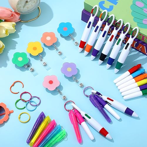 Miniatura 10 de 90 piezas de carretes de insignia de enfermera, juego de bolígrafos de enfermera CNA Week incluye soportes retráctiles para tarjetas de enfermera,