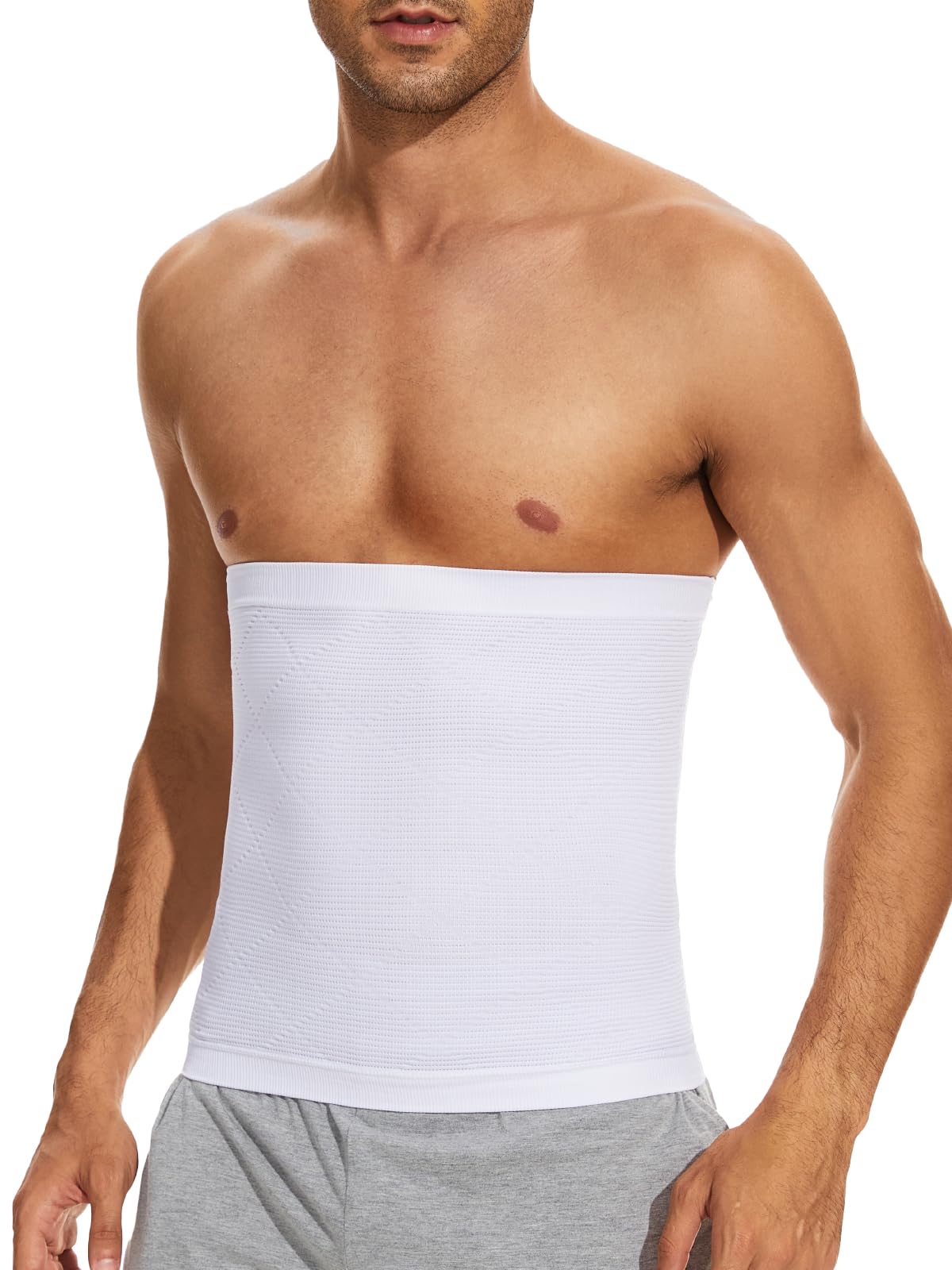 SLIMBELLE Cinturón reductor de abdomen para hombre, cinturón moldeador de abdomen, cinturón de sudoración, soporte de espalda para fitness, sauna, entrenamiento adelgazante, correr, yoga