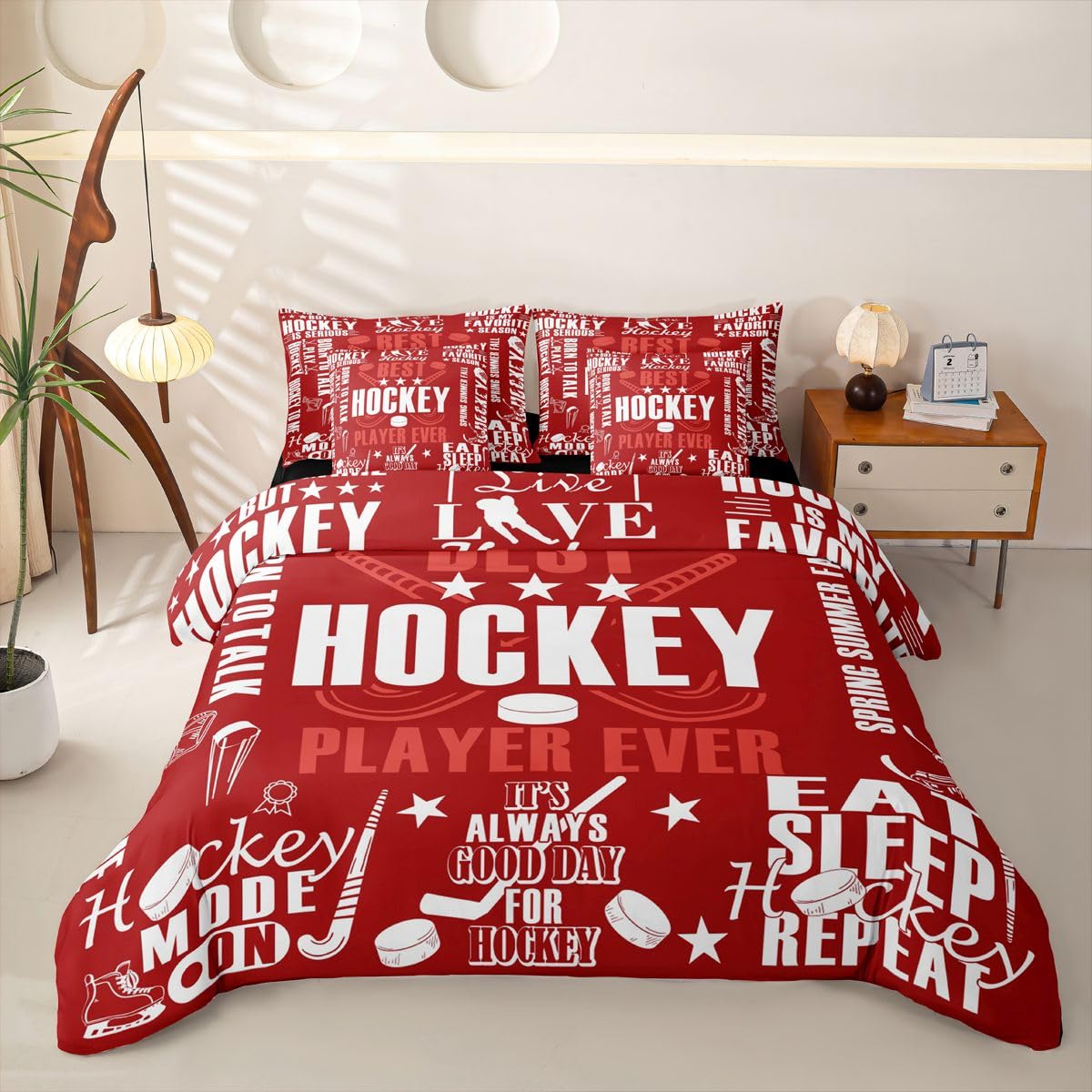Homewish Feldhockey Bettwäsche Set 7teilig 220x240