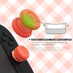 PlayVital Thumbs Bouchons de coussin Poignées pour commutateur Nintendo 2, Couverture de poignée de manche pour Joycon 2, Bouchons pour interrupteur 2 Accessoires - bleu & Orange
