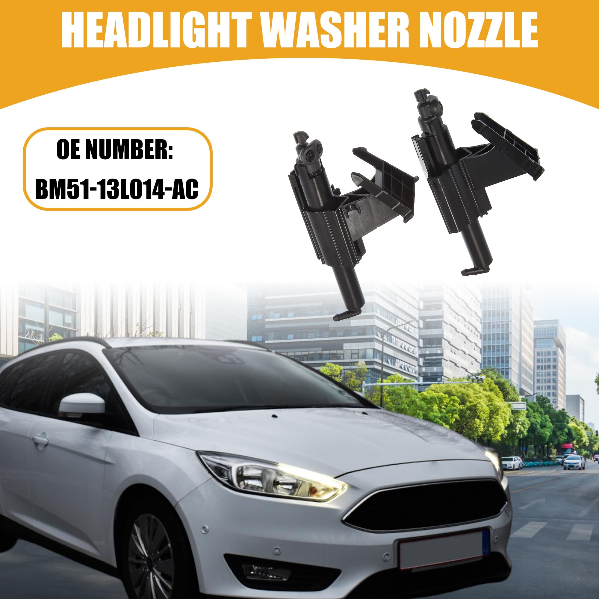 ACROPIX Front Right Headlight Washer Nozzle For BMW X1 2013-2015 - Replaces OE# 61677321892
